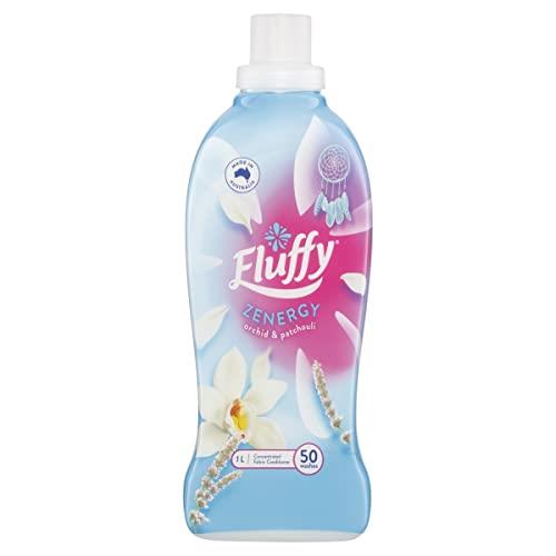 Fluffy Zenergy Concentrated Liquid Fabric Softener Conditioner, 1L, Up to 50 Washes, Orchid & Patchouli