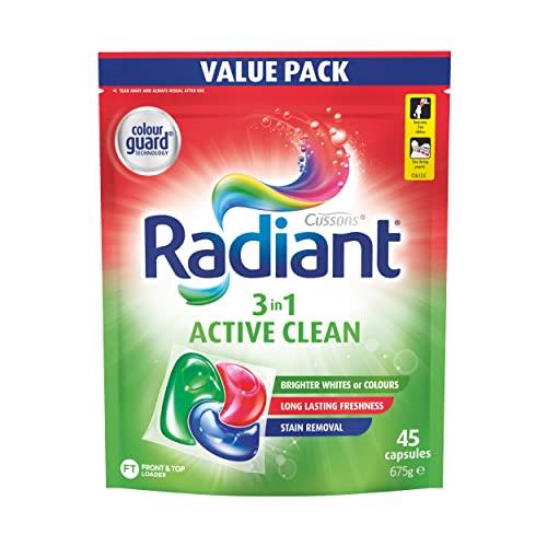 Radiant Active Clean 3 in 1 Laundry Detergent, 675 g (45 Capsules)