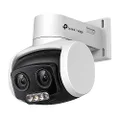 TP-Link VIGI 4MP Dual-Lens Smart Outdoor Security Camera, Pan/Tilt, Full-Color, Instant Zoom, AI Detection, H.265+, IP66, Two-Way Audio, Remote Control, Onboard Storage SD card slot (VIGI C540S(4mm))