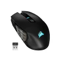 Corsair SCIMITAR ELITE RGB WIRELESS MMO Gaming Mouse - 26,000 DPI - 16 Programmable Buttons - Up to 150hrs Battery - iCUE Compatible - Black