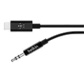 Belkin F7U079bt06-BLK Belkin Rockstar 3.5mm Audio Cable with USB-C Connector (USB-C to 3.5mm Audio Cable, USB-C to Aux Cable), 6ft/1.8m, Black