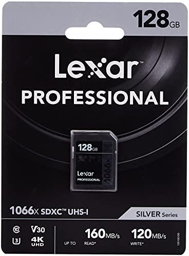 Lexar Professional 1066X SDXC SD Card, 128 GB Capacity