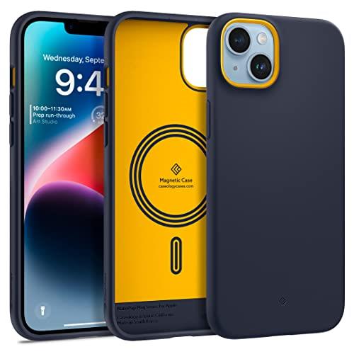 Caseology by Spigen Nano Pop Mag Design for Apple iPhone 14 Plus Case (2022)[6.7-inch][Compatible with MagSafe] Magnetic Ring Colourful Duo Tone Colours Cover - Blueberry Navy