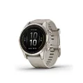 Garmin Epix Pro (Gen 2) Sapphire Edition 42mm - Soft Gold with Light Sand Silicone Band