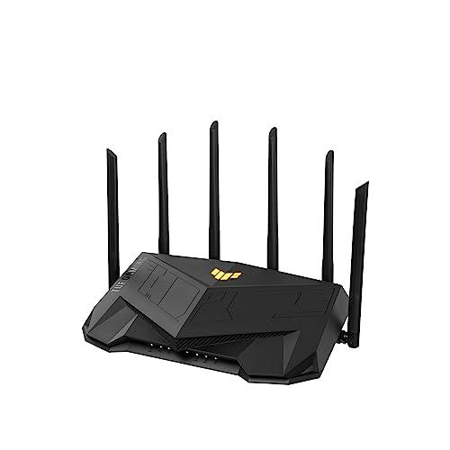 ASUS TUF Gaming AX6000 Dual Band WiFi 6 Gaming Router with Dedicated Gaming Port, Dual 2.5G Port, 3steps Port Forwarding, AiMesh for mesh WiFi, AiProtection Pro Network Security and Aura RGB Lighting