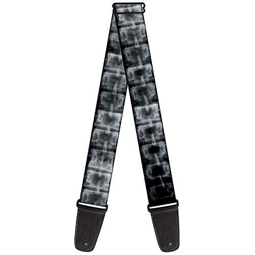 Buckle-Down Premium Guitar Strap, Spinal X Ray Black/White, 29 to 54 Inch Length, 2 Inch Wide