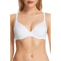 Berlei Women's Underwear Microfibre Barely There T-Shirt Bra, White, 14E