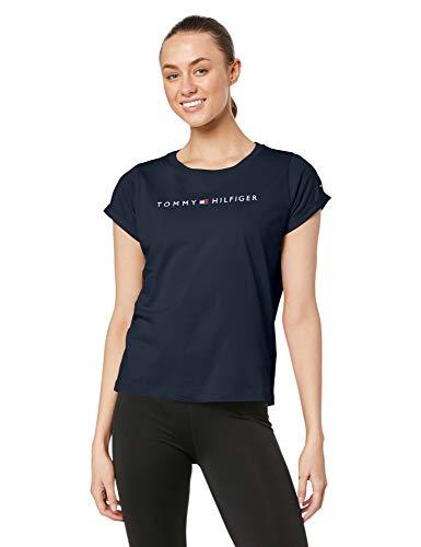 Tommy Hilfiger Women's Logo Cotton Jersey T-Shirt, Navy Blazer, XS