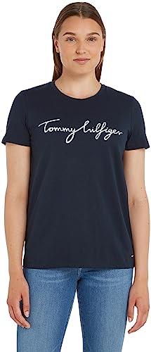 Tommy Hilfiger Women's Heritage Crew Neck Graphic Tee, Midnight, XL