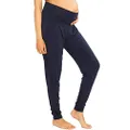 Angel Maternity Women's Maternity Comfortable Casual Pants, Navy, XL