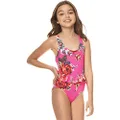 Maaji Girl's Dancer Nebula Jasmin Girl's One Piece Swimwear, Pink, Size 12