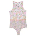 Maaji Girl's Flower Power Lily One Piece Swimwear, Pink, Size 4