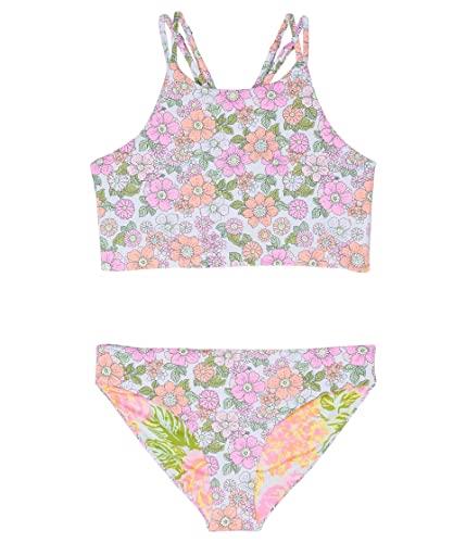 Maaji Girl's Flower Power Olivia Standard Swimwear Bikini Set, Pink, Size 4
