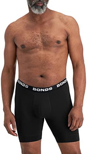 Bonds Men's Underwear Total Package Long Trunk, Nu Black, Medium