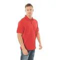 TOMYEUS DNC Men's Cotton Rich New York Polo T-Shirt, Large, Red