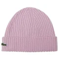 Lacoste Essentials Ribbed Wool Beanie Albizia Pink