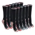 Dickies Women's Dritech Advanced Moisture Wicking Crew Sock (6/12 Packs), Black With Bluish (12 Pairs), 6-9