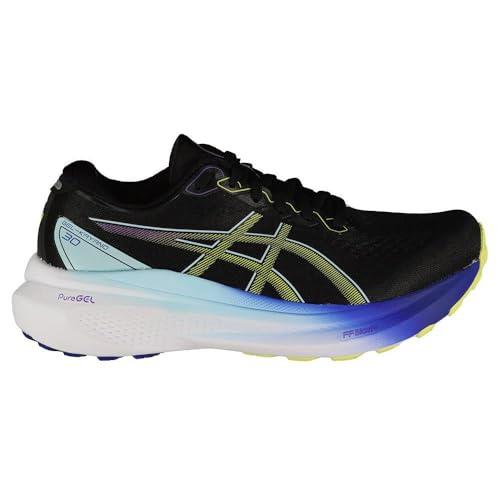 ASICS Women's Gel-Kayano 30 Training Shoe, Black/Glow Yellow, US 7.5