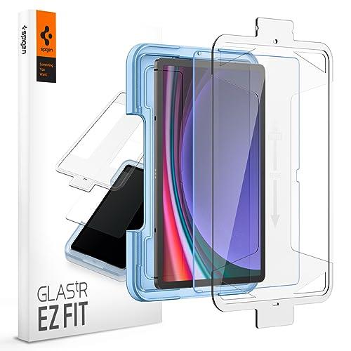 SPIGEN EZ Fit GLAS.tR Slim Screen Protector Designed for Samsung Galaxy Tab S9 Plus 12.4 (2023) Auto Alignment Kit Premium Tempered Glass [1-Pack] - Clear