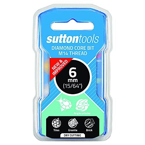 Sutton tools Diamond Holesaw Wet/Dry Angle Grinder, 6 x 35 mm Size, Black/Grey, H1160060