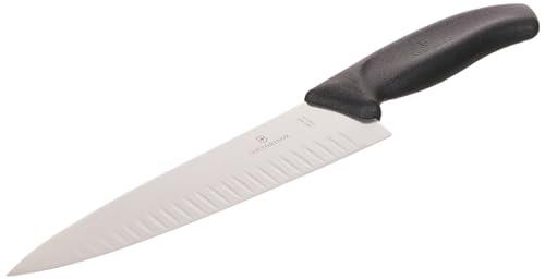 Victorinox Swiss Classic Extra Wide Fluted Blade Carving Knife, Black, 6.8083.20G
