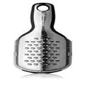 Microplane Elite Series Grater, Extra Coarse, Handheld Cheese Grater with Cover Measuring Cup and Non-Slip Base, Black 15303