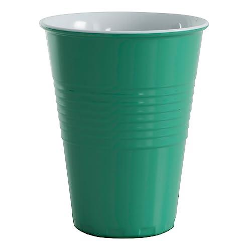 Serroni Two-Tone Melamine Cup, Forest Green, 16755