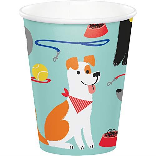 Creative Converting Dog Party Paper Cups, 266 ml Capacity 8 Pieces