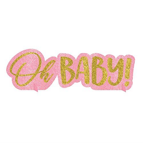 Amscan Oh Baby Girl Glittered Centrepiece Decoration