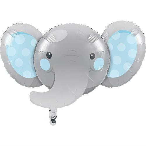 Creative Converting Enchanting Elephant Boy Shape Foil Balloon, 89 cm Size