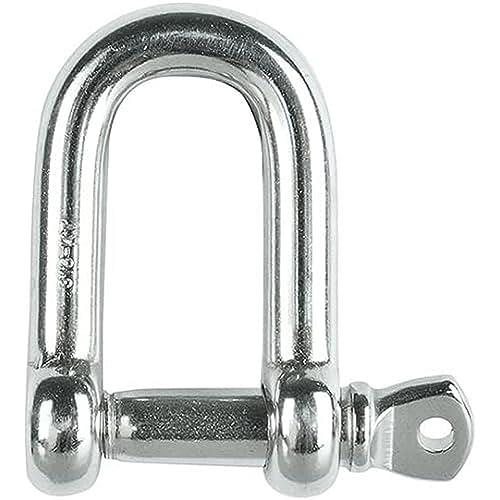 Romak 86849 Stainless Steel D Shackle, 10 mm Thickness