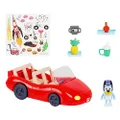 Bluey Vehicle and Figure Pack, Bluey's Escape Convertible with 6.3cm Exclusive Bluey Figure, 4 Accessories and Sticker Sheet.