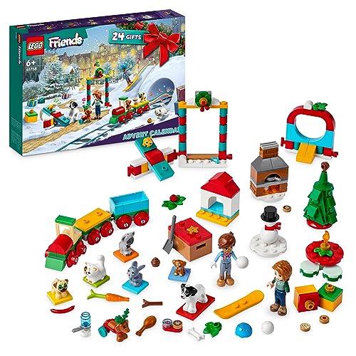 LEGO® Friends Advent Calendar 2023 41758 Building Toy Set; 24 Days of Fun Toys and Surprises Including 2 Mini-Dolls and 8 Pet Figures; for Ages 6+