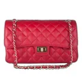 Bianca Red Quilted Leather Handbag