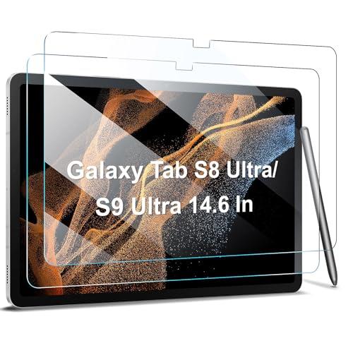 [2 Pack] ZtotopCases Samsung Galaxy Tab 𝐒𝟗 𝐔𝐥𝐭𝐫𝐚/S8 Ultra Screen Protector(SM-X900/SM-X906/‎SM-X910N/SM-X916B), 14.6 Inch High Definition/9H Hardness Tempered Glass for Galaxy Tab S9/S8 Ultra Tablet
