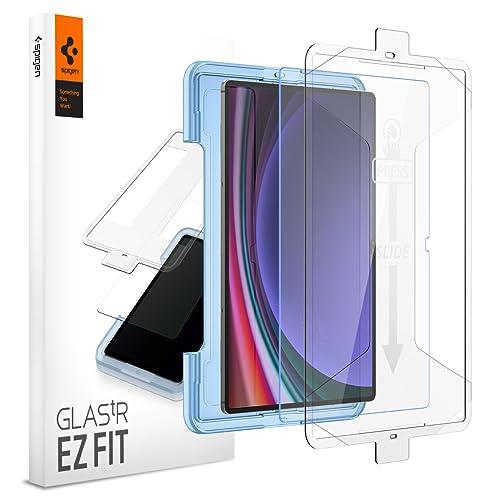 SPIGEN EZ Fit GLAS.tR Slim Screen Protector Designed for Samsung Galaxy Tab S9 Ultra 14.6 (2023) Auto Alignment Kit Premium Tempered Glass [1-Pack] - Clear