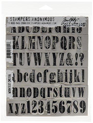 Tim Holtz Cling Mounted Stamp Sets Stampers Anonymous Worn Text Rubber Stamp