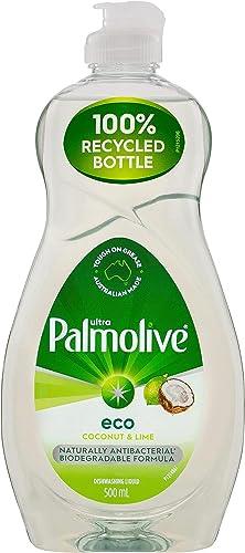 Palmolive Dish Ultra Eco Naturally Antibacterial Dishwashing Liquid 500ml Coconut and Lime Powerful Biodegradable Formula