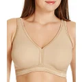 Berlei Women's Underwear Cotton Blend Body Wirefree Bra, Latte, 22C