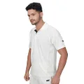 DSC Passion Half Sleeve Polyester Cricket T-Shirt, White/Navy Blue, X-Large