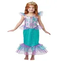 Rubie's Girls Disney Princess Ariel Glitter & Sparkle Mermaid Costume, Purple, Small US