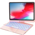 CHESONA iPad Air 5th Generation Case with Keyboard, (10.9-inch 2022) Touchpad 7 Color Backlit, 360° Rotatable, Slim Cover with Pencil Holder, Keyboard Case for iPad Air 5th/4th Gen, iPad Pro 11, Rose…