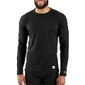 Carhartt Men's Base Force Midweight Classic Crew, Black, 3X-Large Tall