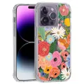 Case-Mate Rifle Paper iPhone 14 Pro Case [Compatible with MagSafe] [10FT Drop Protection] Cute Case 6.1" with Floral Pattern, Anti-Scratch Tech, Shockproof Material, Slim Fit - Garden Party Blush