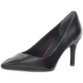 Rockport Women's Total Motion 75mm Pointy Pump, Black Leather, 8.5