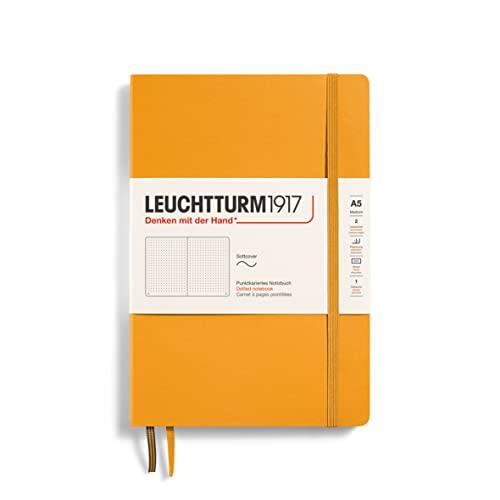 LEUCHTTURM1917 Rising Colors Special Edition - Medium A5 Dotted Softcover Notebook (Rising Sun) - 123 Numbered Pages
