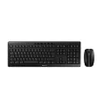 CHERRY Stream Desktop Recharge, Wireless Keyboard and Mouse Set, British Layout, QWERTY Keyboard, Rechargeable, Blue Angel, GS Approval, SX Scissor Mechanism, Quiet, Black
