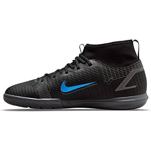 Nike Boy's Mercurial Superfly 8 Academy Ic Soccer Shoe, Black Black Iron Grey, 2.5 UK