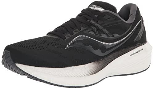 Saucony Men's, Triumph 20 Running Shoe, Black/White, 12