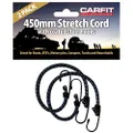 Carfit 46BC450-2 Bungee Strap with Steel Hooks 2 Piece Set, Set of 2